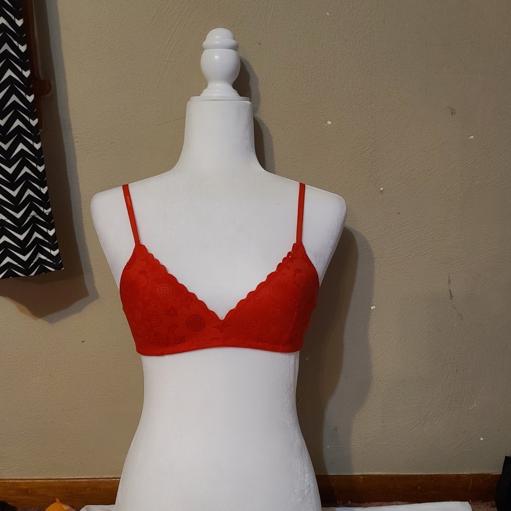 Aerie wireless red bra 32B